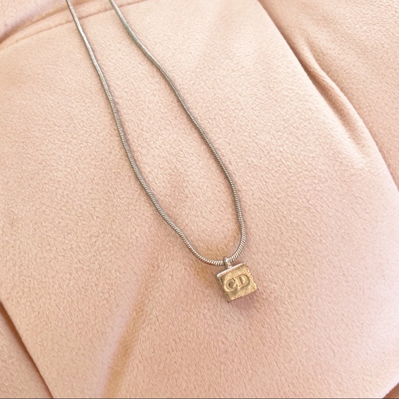 Dior Jewelry - SALE ❤️‍🔥 Dior CD Logo Cube Pendant Choker Necklace